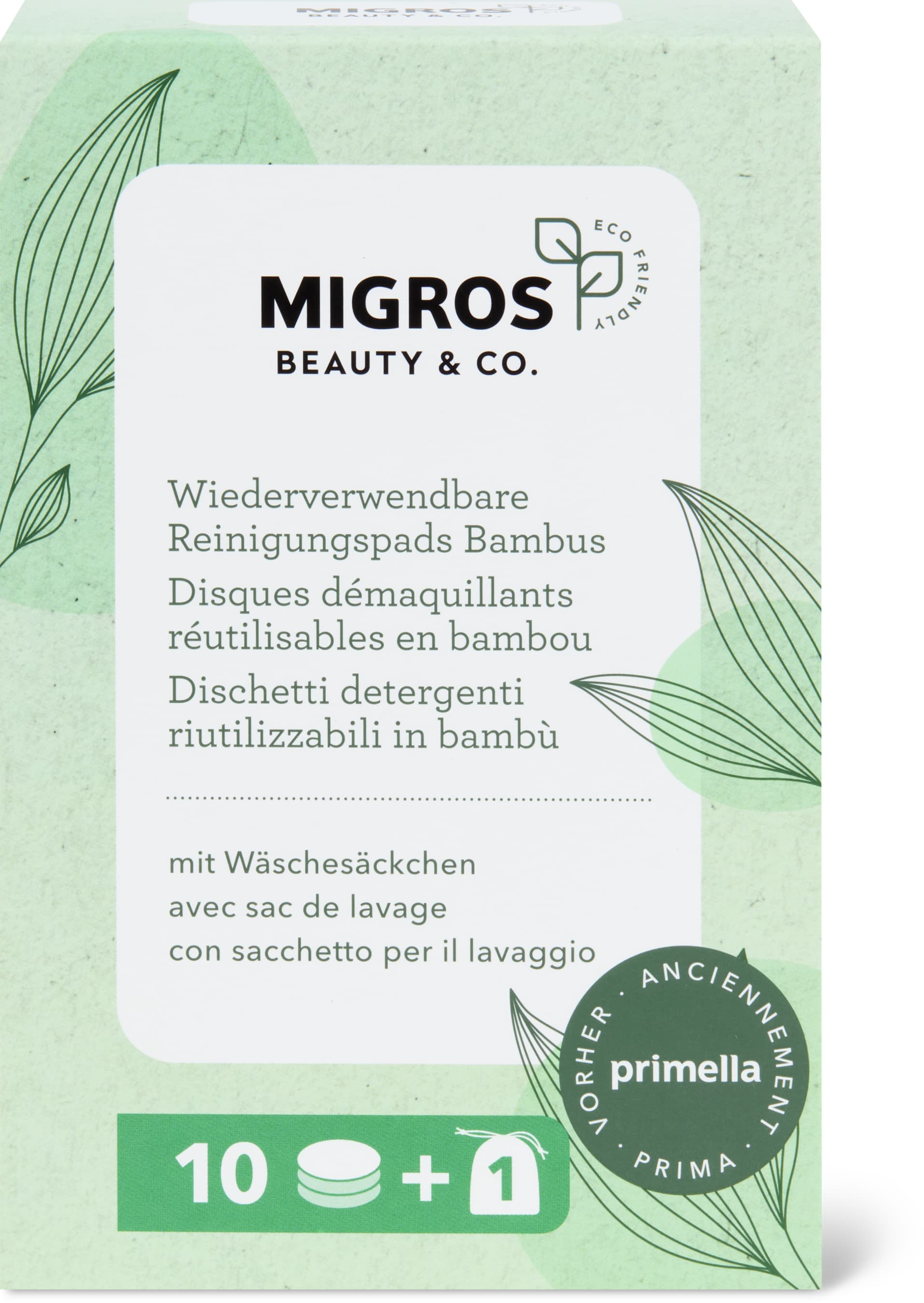 Eco Bambus Pads waschbar mit Wäschesäckchen